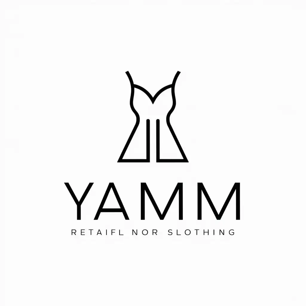 a logo design,with the text "YAMM", main symbol:women's clothing,Minimalistic,be used in Retail industry,clear background