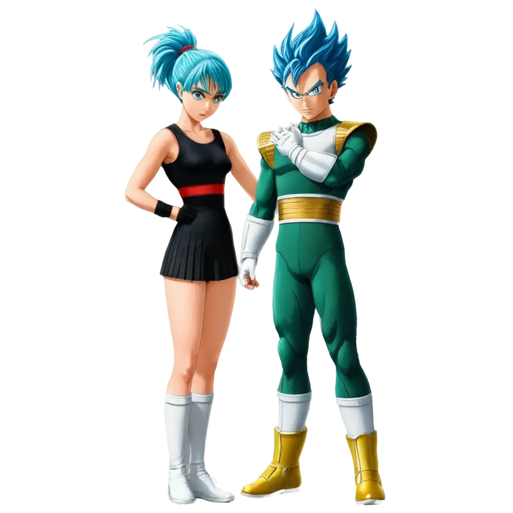 vegeta y bulma abrazados