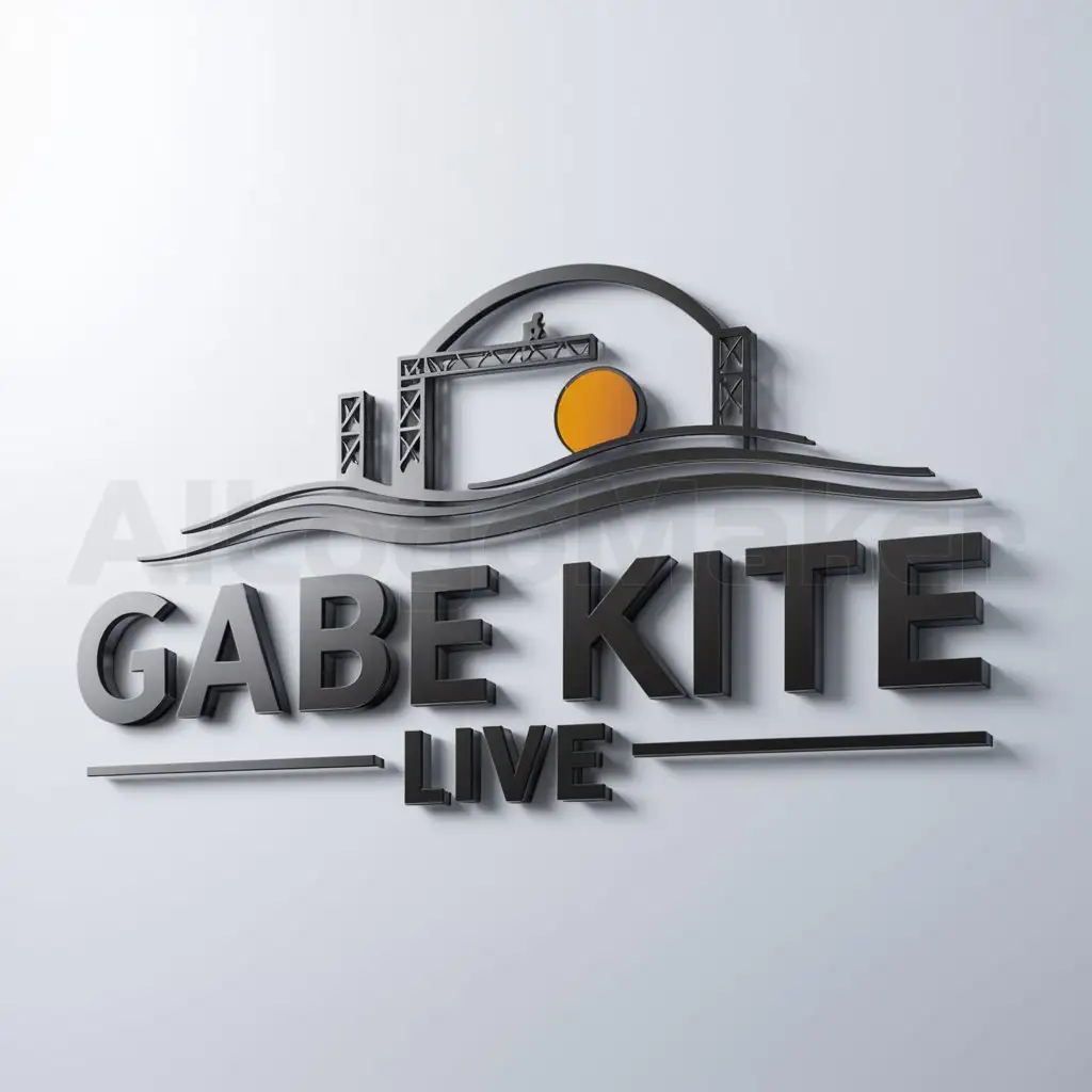 a logo design,with the text "Gabe Kite Live", main symbol:Beach sunset Live Concert,complex,be used in Entertainment industry,clear background