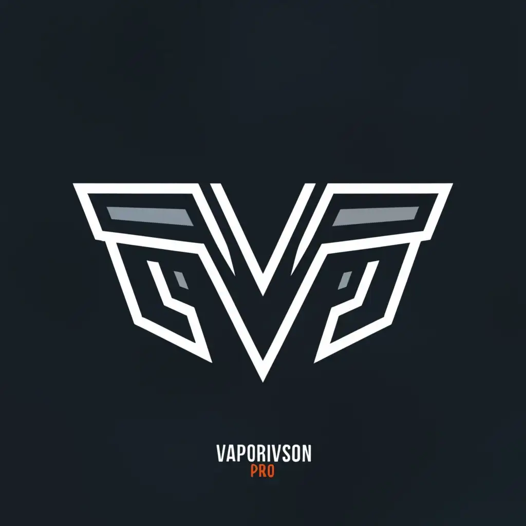 a logo design,with the text "VaporVison Pro", main symbol:a football visor or two Vs,Moderate,be used in Sports Fitness industry,clear background