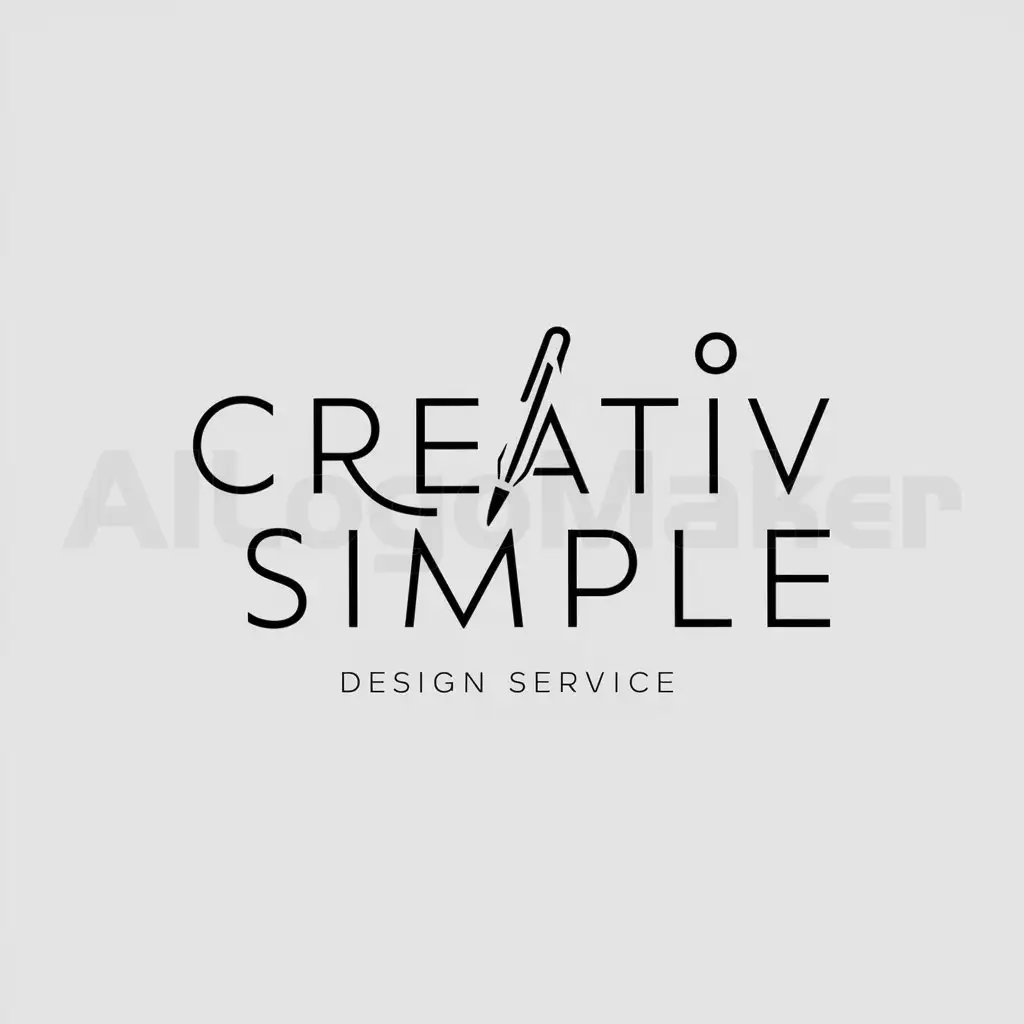 a logo design,with the text "Creativ Simple", main symbol:design service,Minimalistic,clear background
