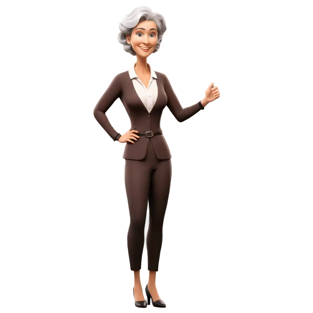 Middle-Aged-Woman-Cartoon-PNG-Expressive-Illustration-for-Web-Content
