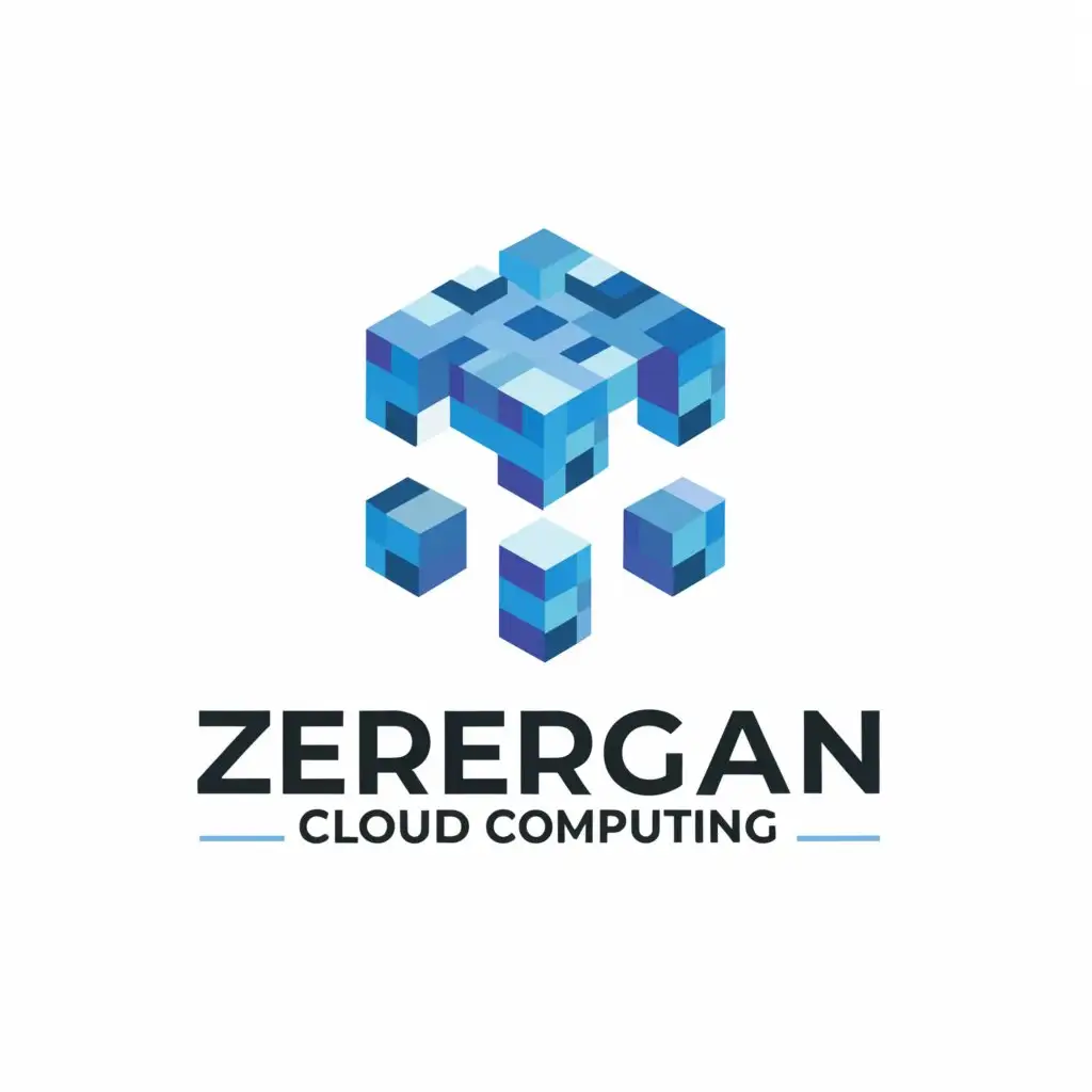 a logo design,with the text "Zerorgan Cloud Computing", main symbol:Minecraft 0,Moderate,be used in Internet industry,clear background