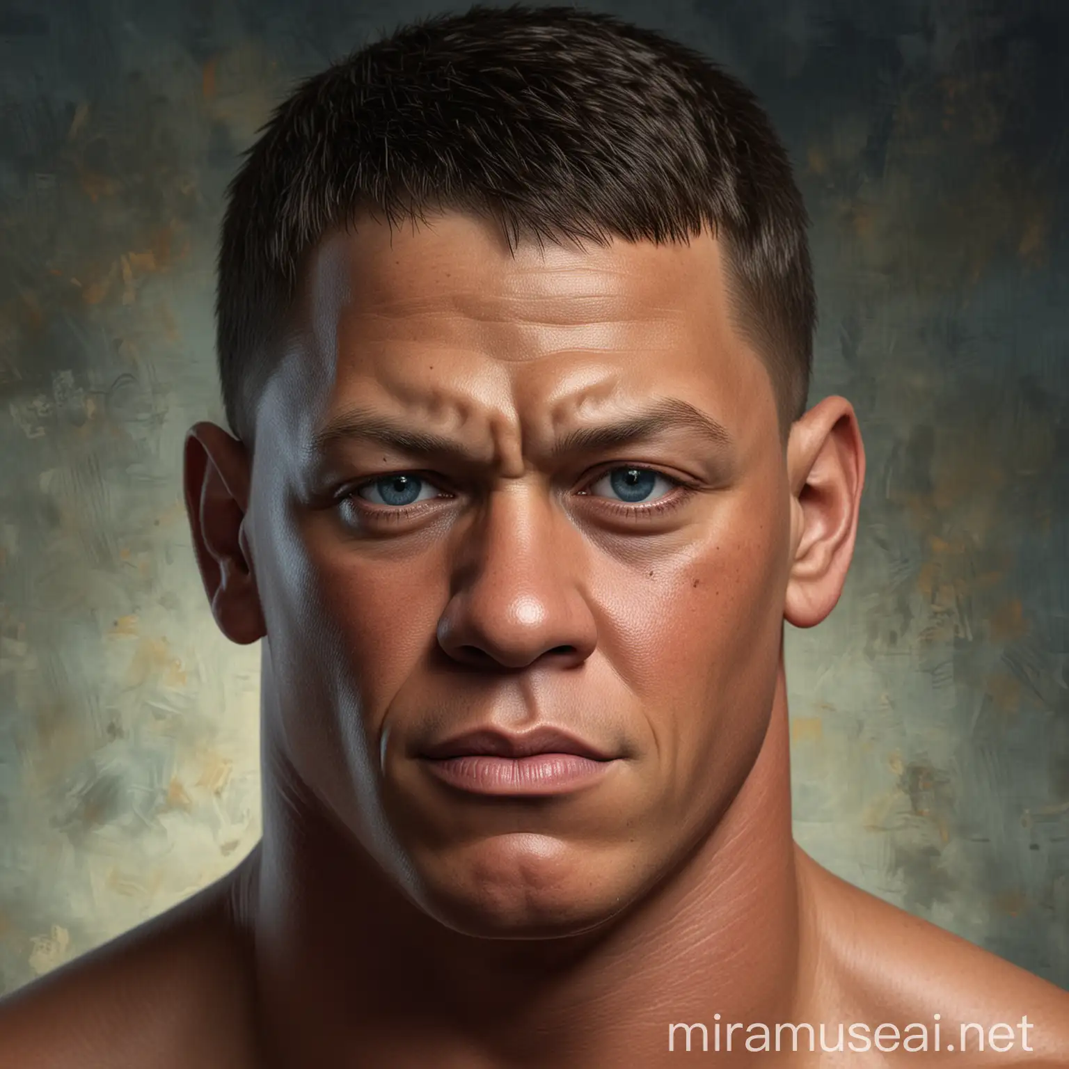 Black Portrait of John Cena Wrestling Superstar in a Bold New Look