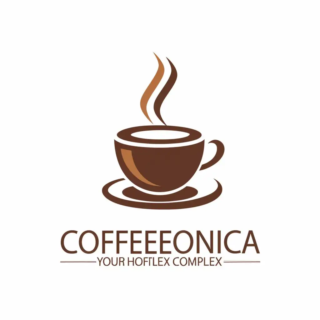 LOGO-Design-for-Coffeeonica-Elegant-Coffee-Cup-and-Scroll-Design-for-Beauty-and-Spa-Industry