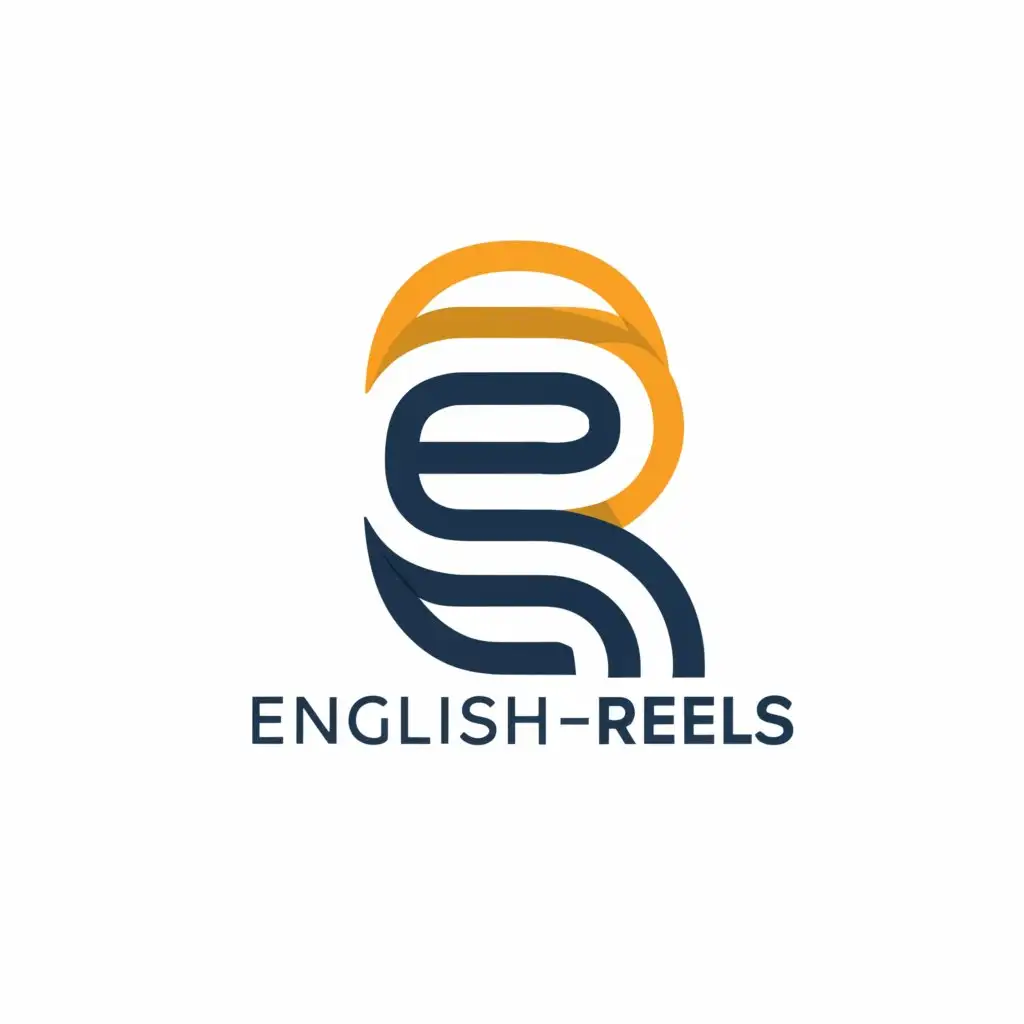 a logo design,with the text "EnglishReels", main symbol:ER,Moderate,be used in Education industry,clear background