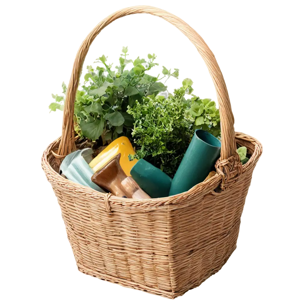 Vibrant-Gardening-Basket-PNG-Enhance-Your-Online-Presence-with-HighQuality-Garden-Graphics