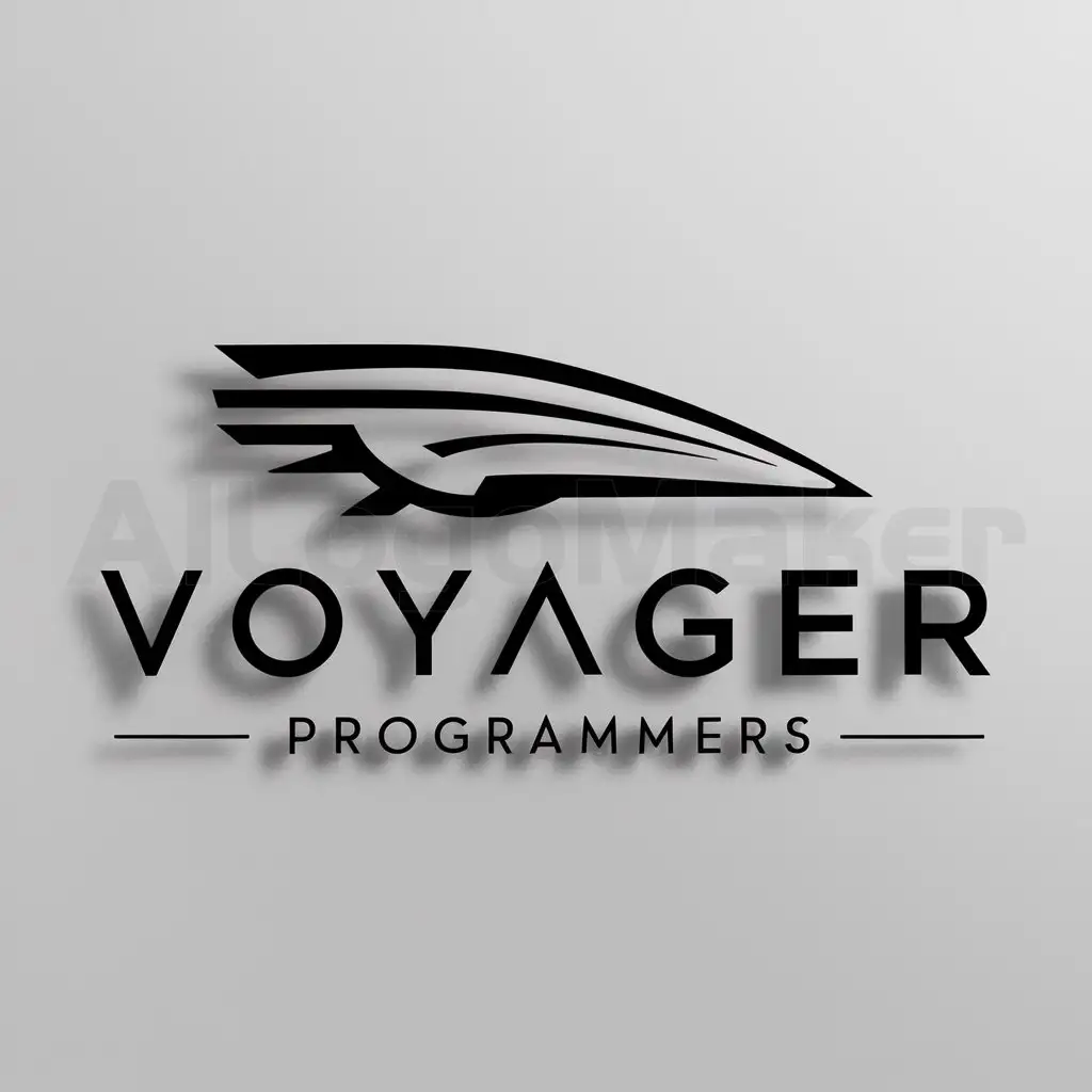 a logo design,with the text "voyager programmers", main symbol:Voyager,Moderate,be used in Technology industry,clear background