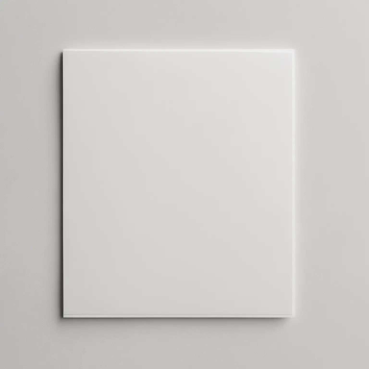create clean white card mock up flat lay A4 plain background