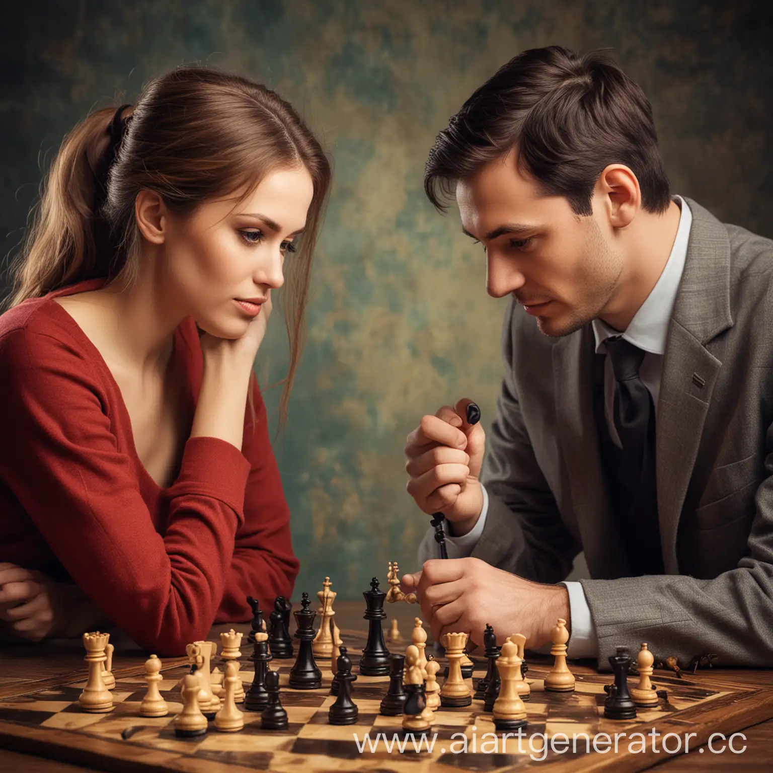 Happy-Man-and-Woman-Enjoying-a-Game-of-Chess