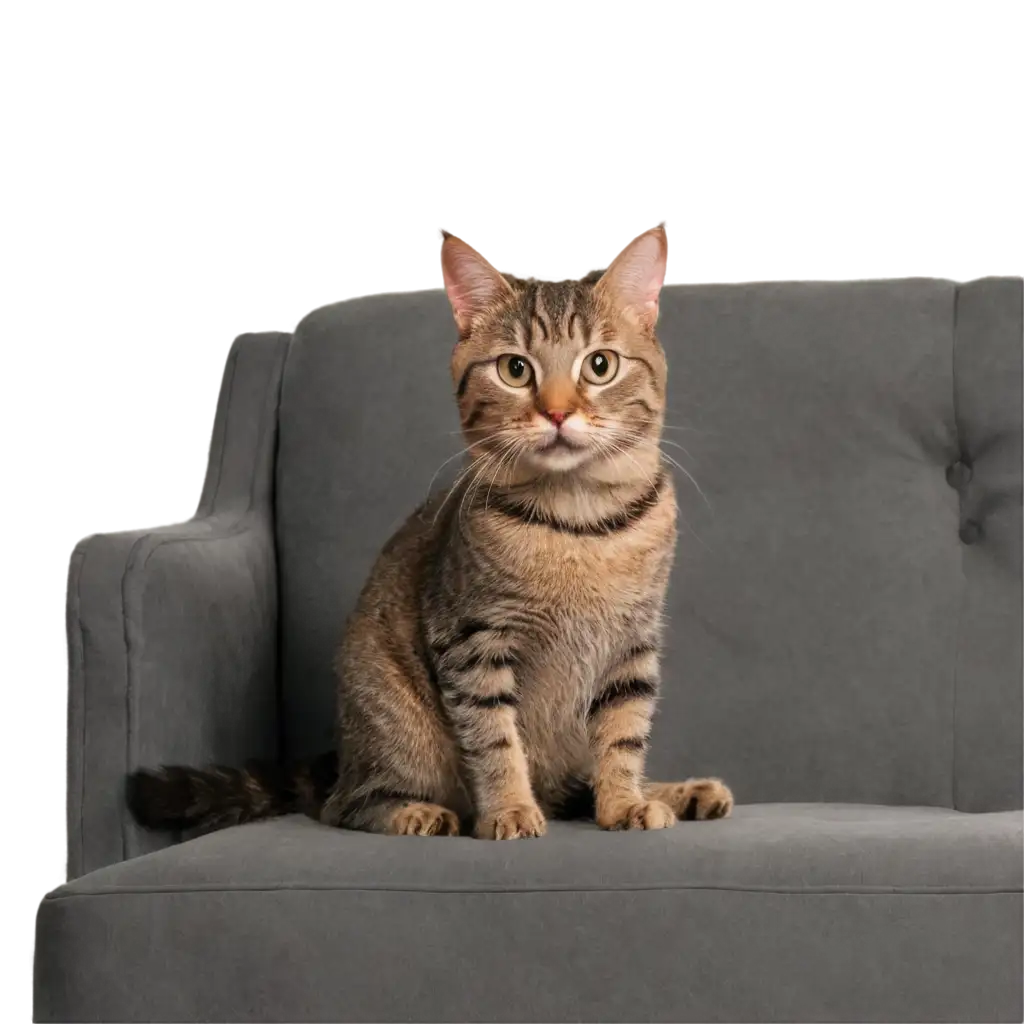 PNG-Image-of-a-Cat-Relaxing-on-a-Sofa-HighQuality-Visual-Content-for-Online-Engagement