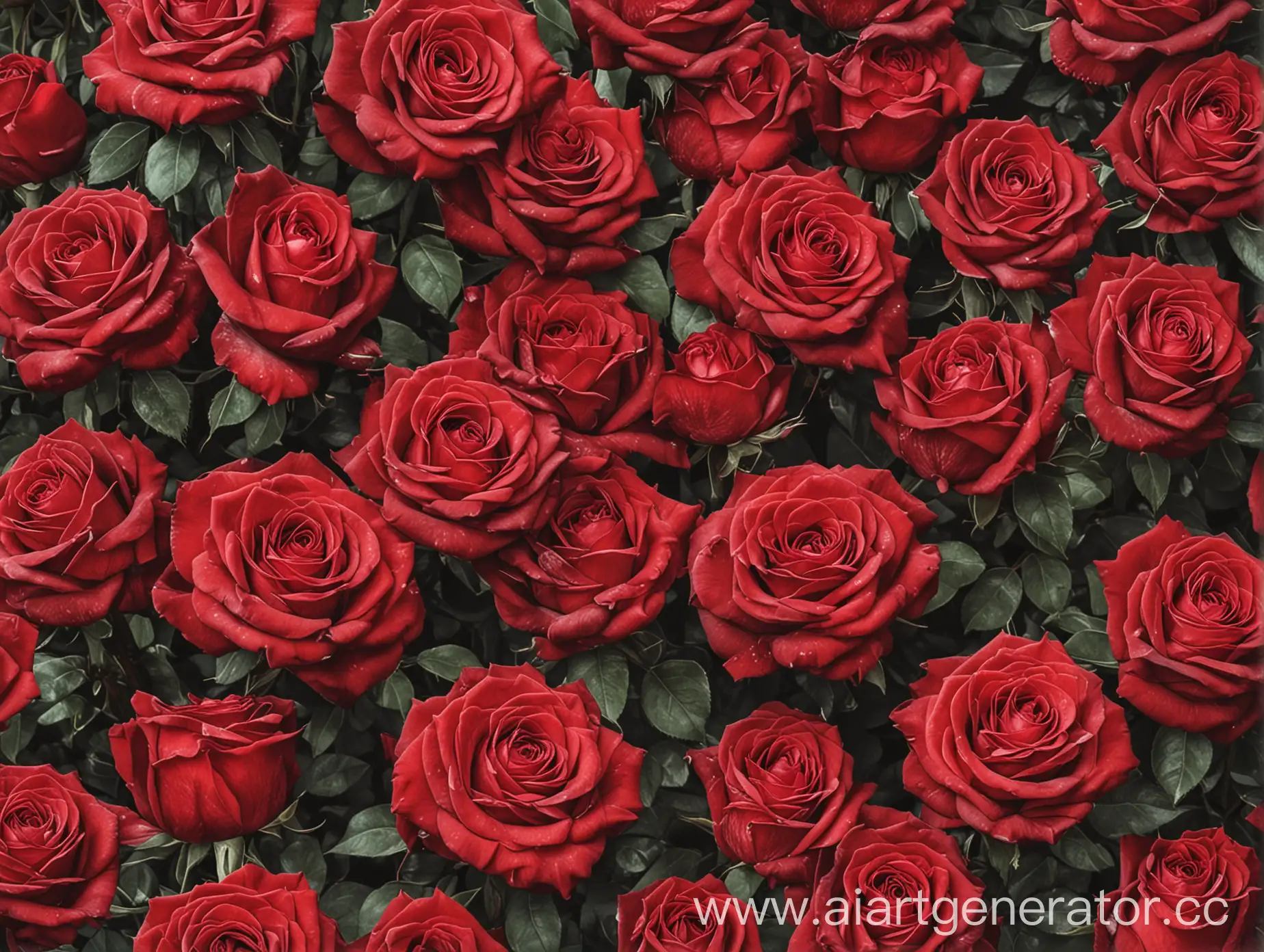 Vibrant-Red-Roses-in-Full-Bloom-Floral-Photography-Art