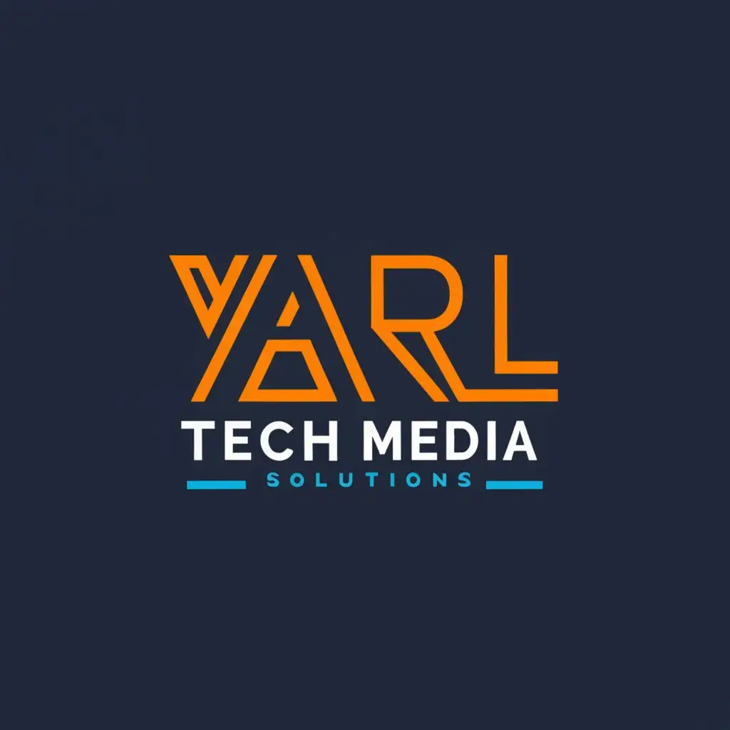 a logo design,with the text "Yarl Tech Media Solutions", main symbol:Tech Media,Moderate,clear background