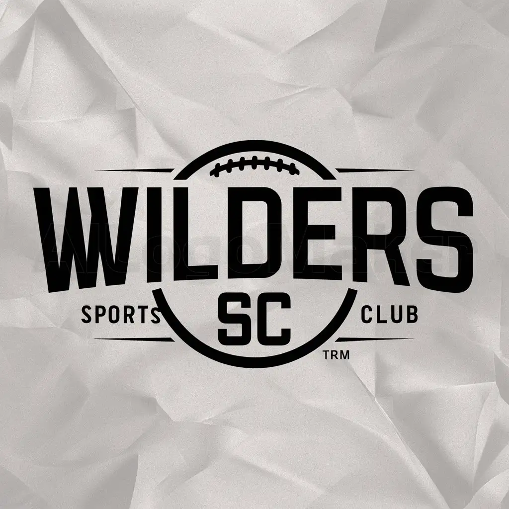 a logo design,with the text "Wilders SC", main symbol:football,Moderate,be used in sprot club industry,clear background
