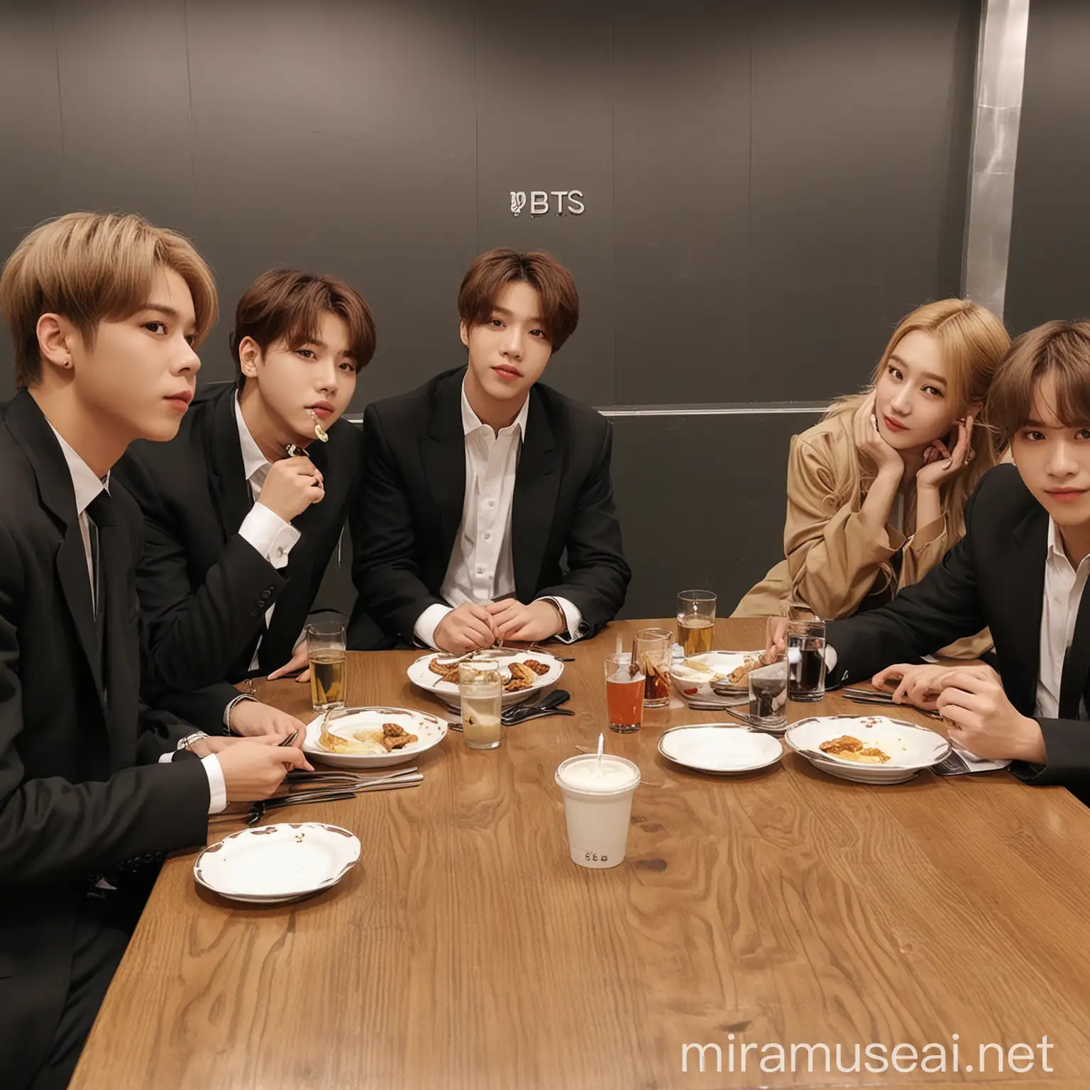 BTS Date with a Romantic Dinner Setup