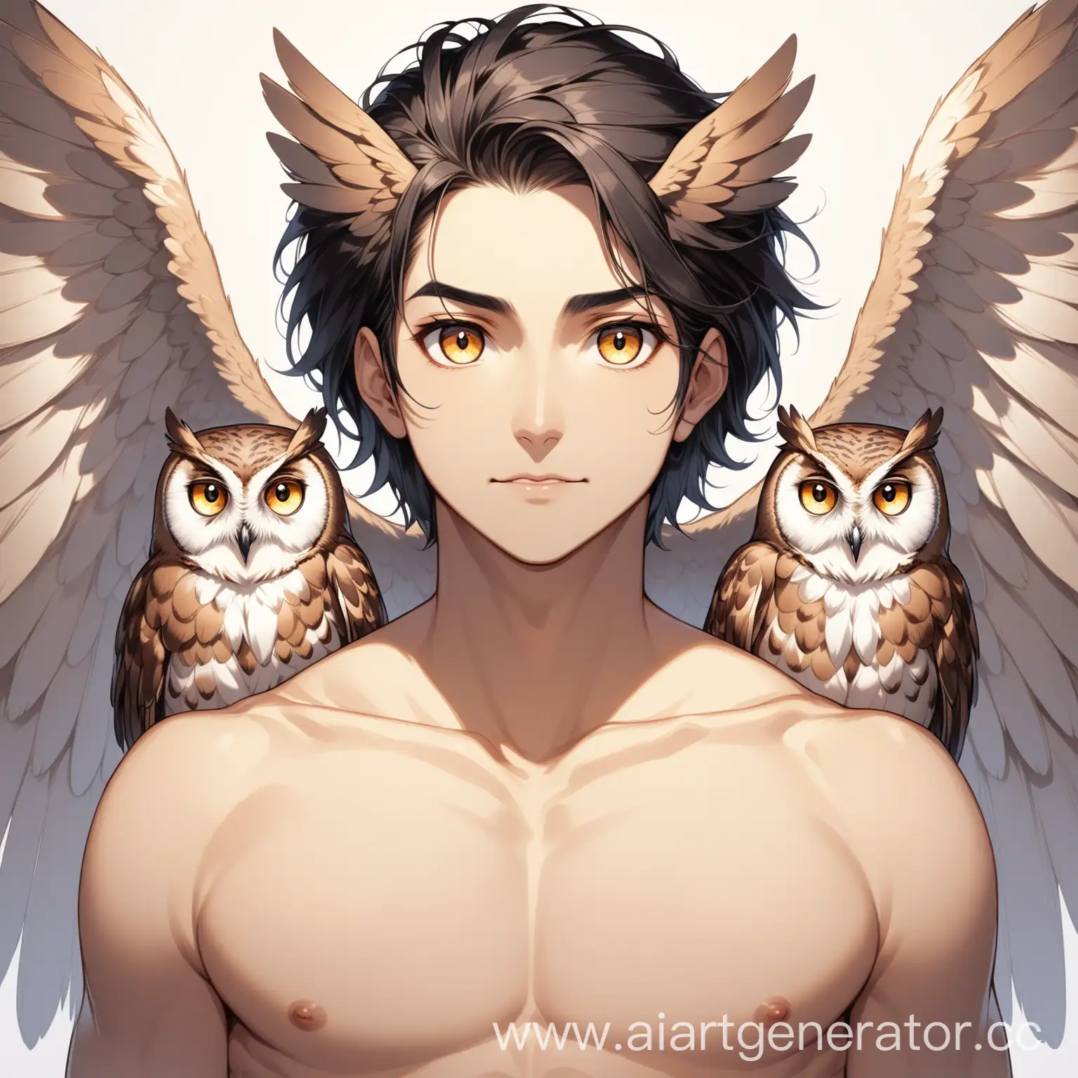 Man-with-Owl-Features-and-Wings-Facing-Viewer