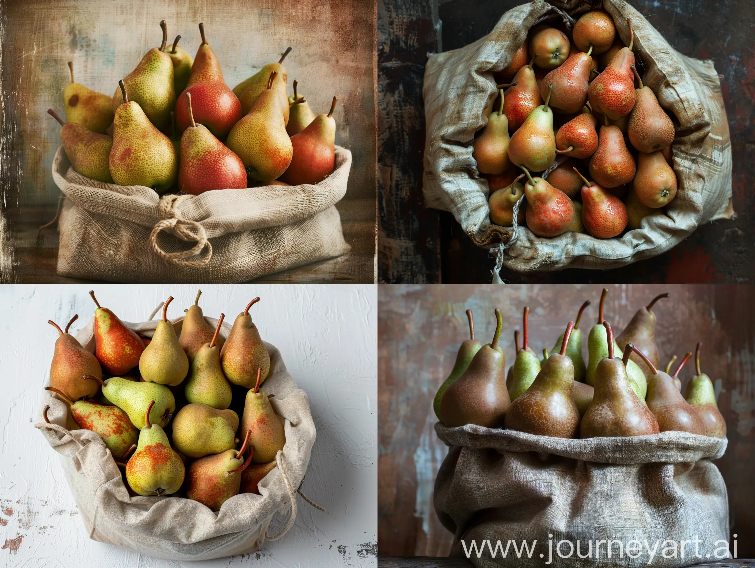 Abundant-Harvest-Bag-Overflowing-with-Ripe-Pears