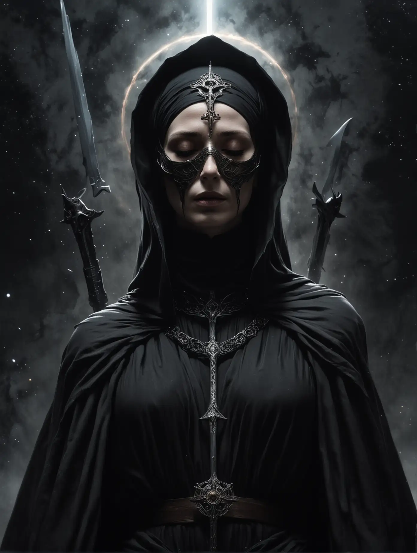 Bene-Gesserit-Sister-Meditates-Amongst-Celestial-Black-Holes