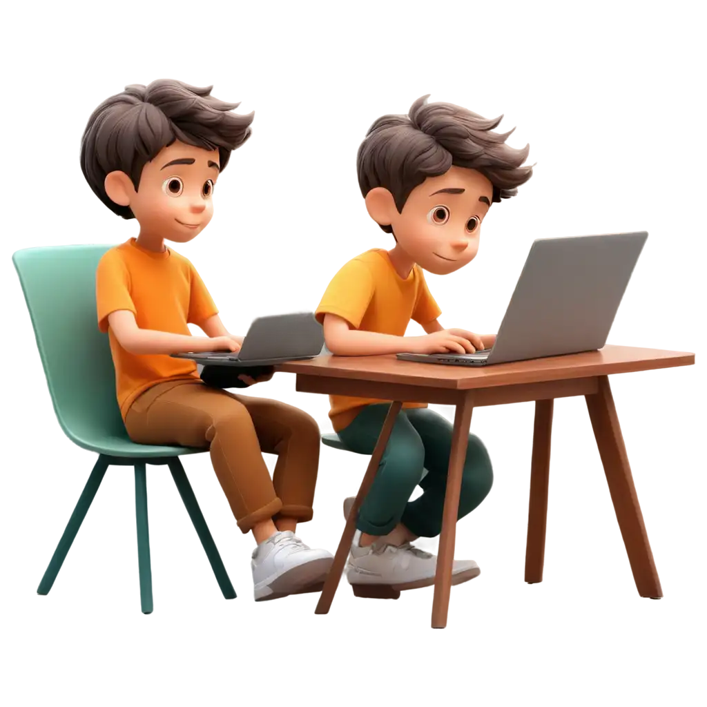 Cartoon-Boy-Sitting-on-Chair-Using-Laptop-HighQuality-PNG-Image