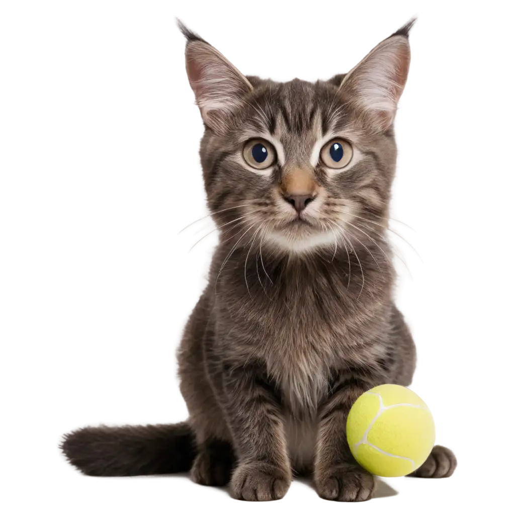 cute cat playing with a ball