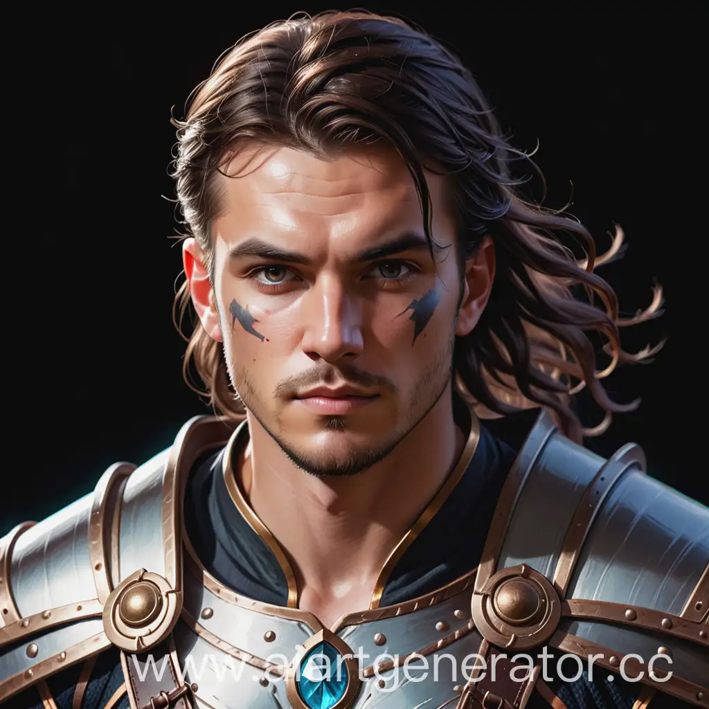 Fantasy-Warrior-Portrait-on-Transparent-Background