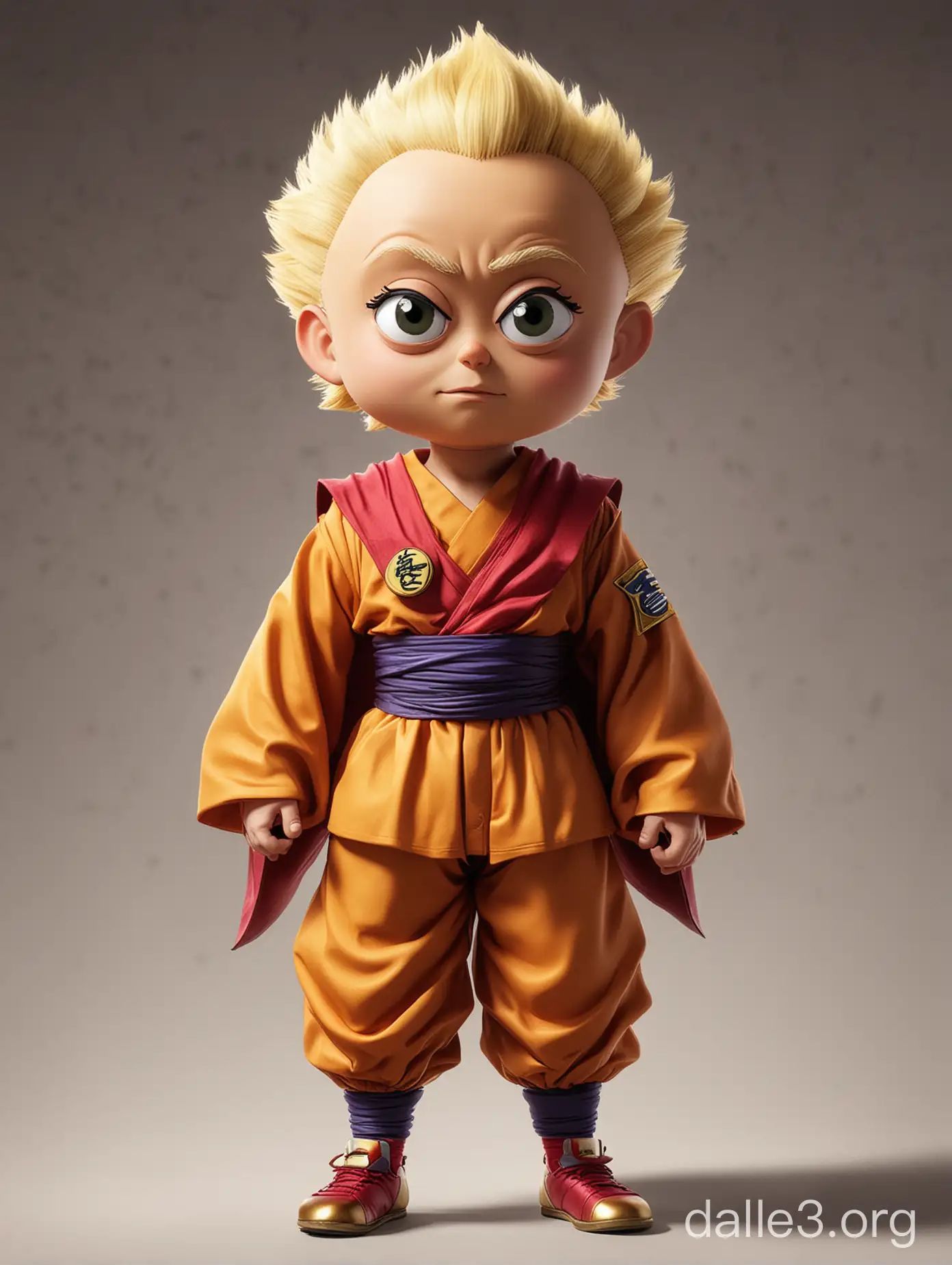 Stewie Griffin from Family Guy transformed into the style of Supreme Kai from Dragon Ball Z, merging the iconic characteristics of both characters into a unique and intriguing fusion. Stewie embodies the regal and wise demeanor of Supreme Kai while retaining his mischievous and cunning nature, creating a captivating and unexpected visual blend.
Modifiers: Regal, mischievous, fusion, iconic, whimsical, powerful, intriguing, unexpected
Artist/Style Inspiration: Inspired by the art styles of Seth MacFarlane, Akira Toriyama, and innovative character crossovers
Technical Specifications: Dynamic character transformation, detailed costume design, intricate facial features, contrasting character traits, vibrant color scheme, thematic background elements, fusion symbolism, --v 5 --q 2

