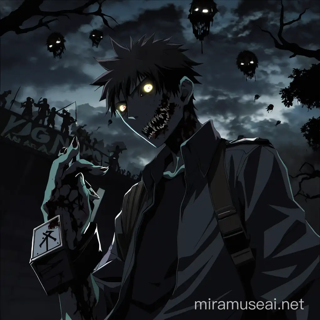 Anime boy zombie appocalypse
