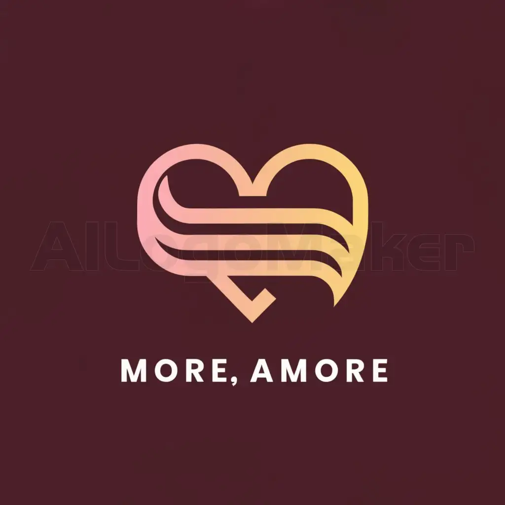 a logo design,with the text "MORE AMORE", main symbol:Text,Minimalistic,be used in Apparel industry,clear background