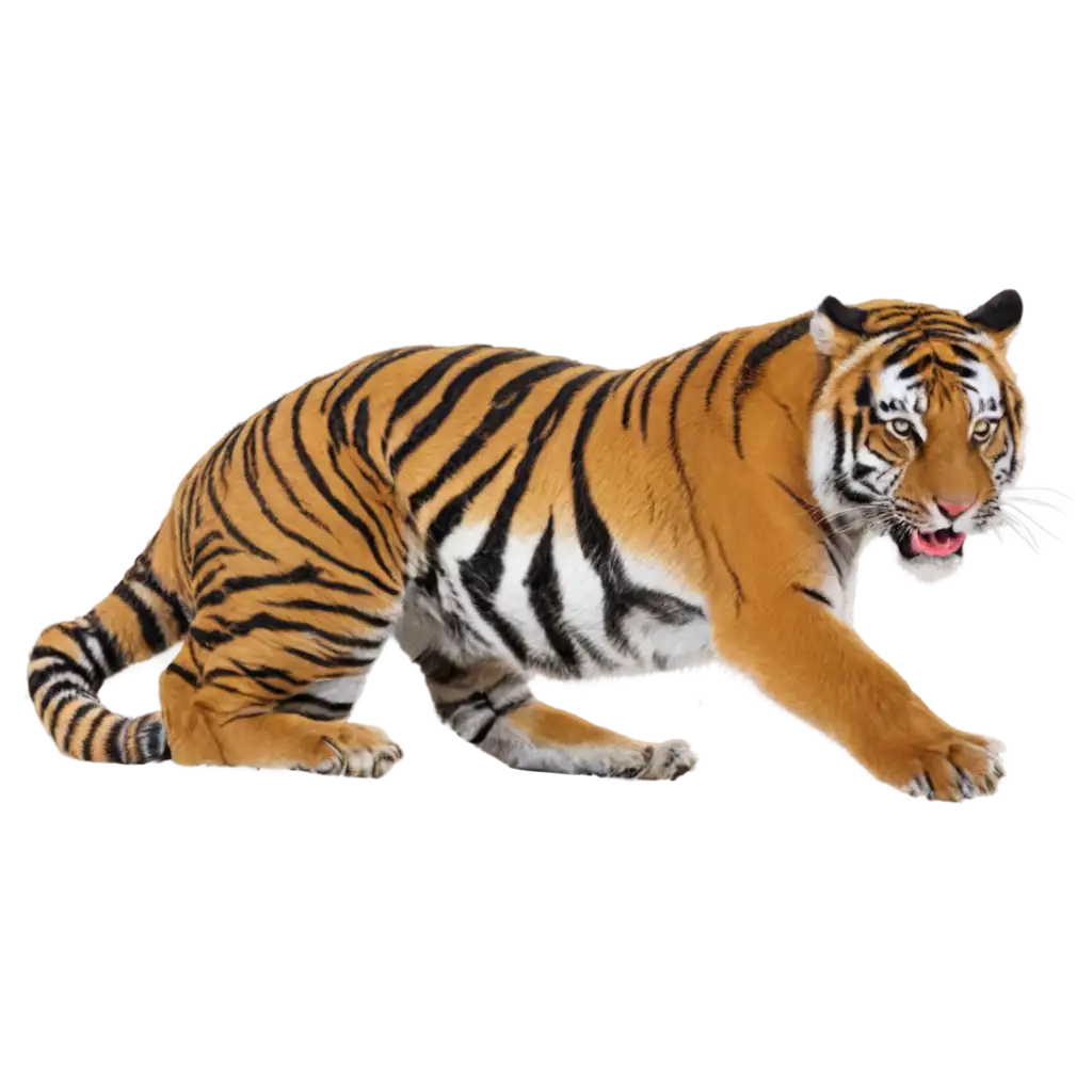 tiger eating 
