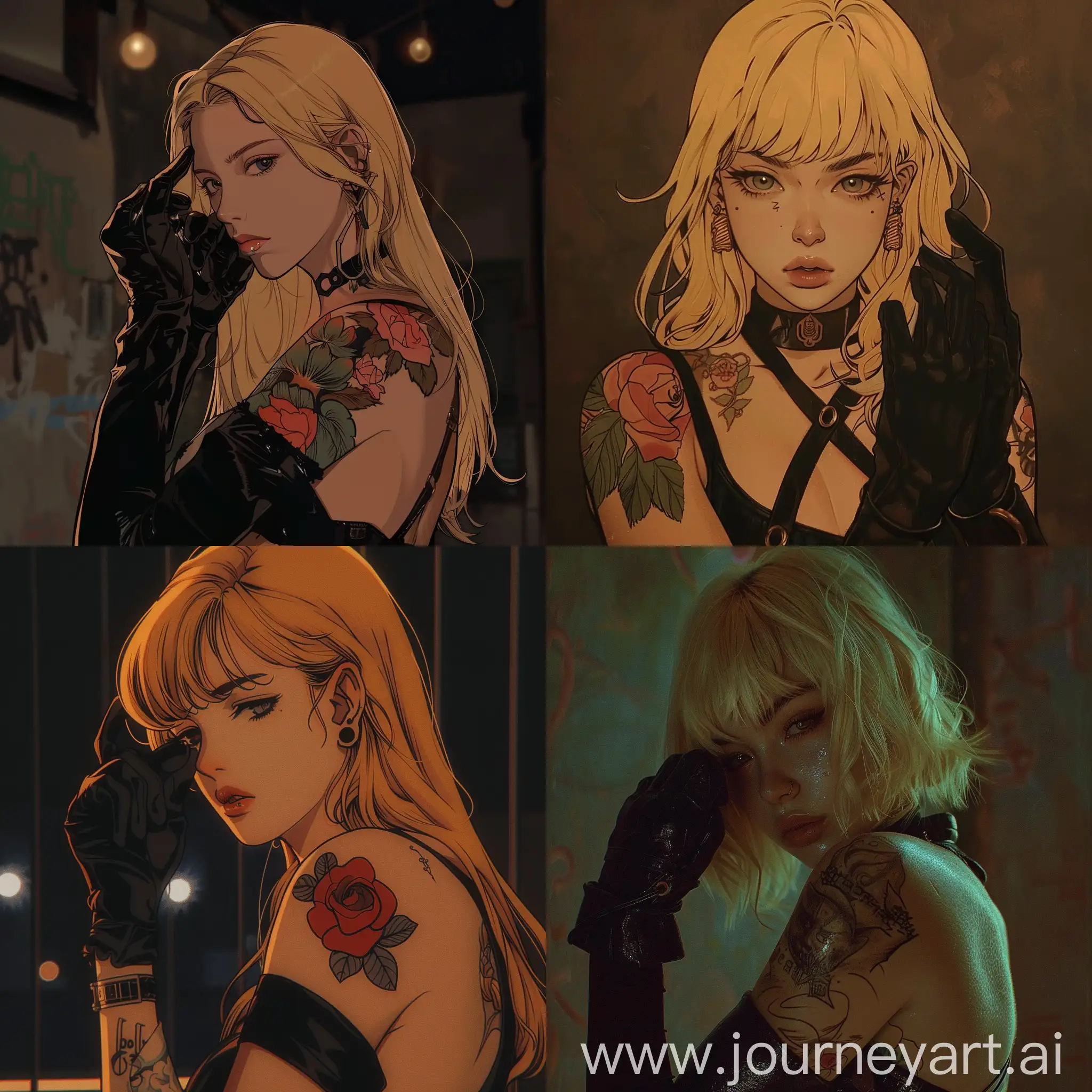 Blonde-Girl-with-Tattoo-in-90s-Anime-Retro-Aesthetic