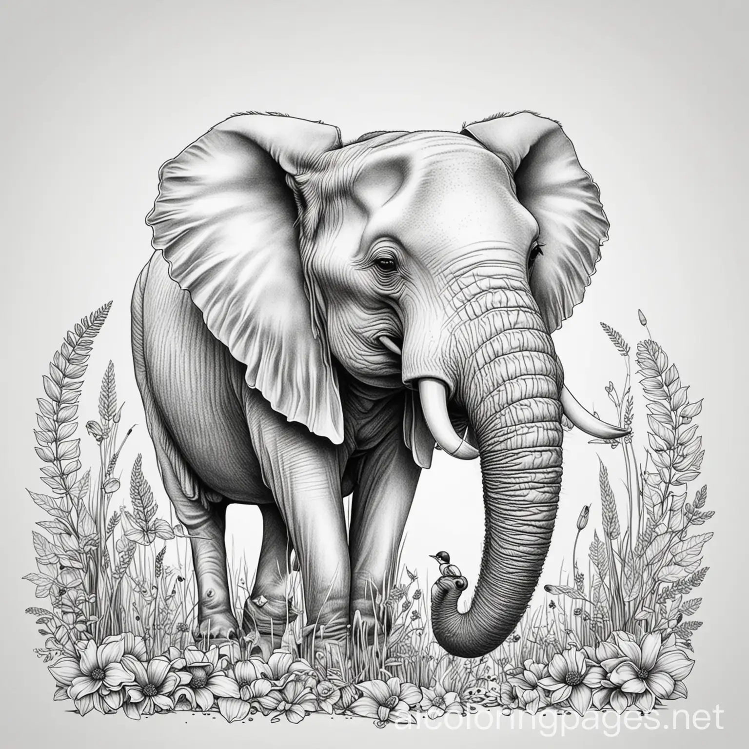 Realistic-Animals-Coloring-Book-Cover-Detailed-Line-Art-on-White-Background