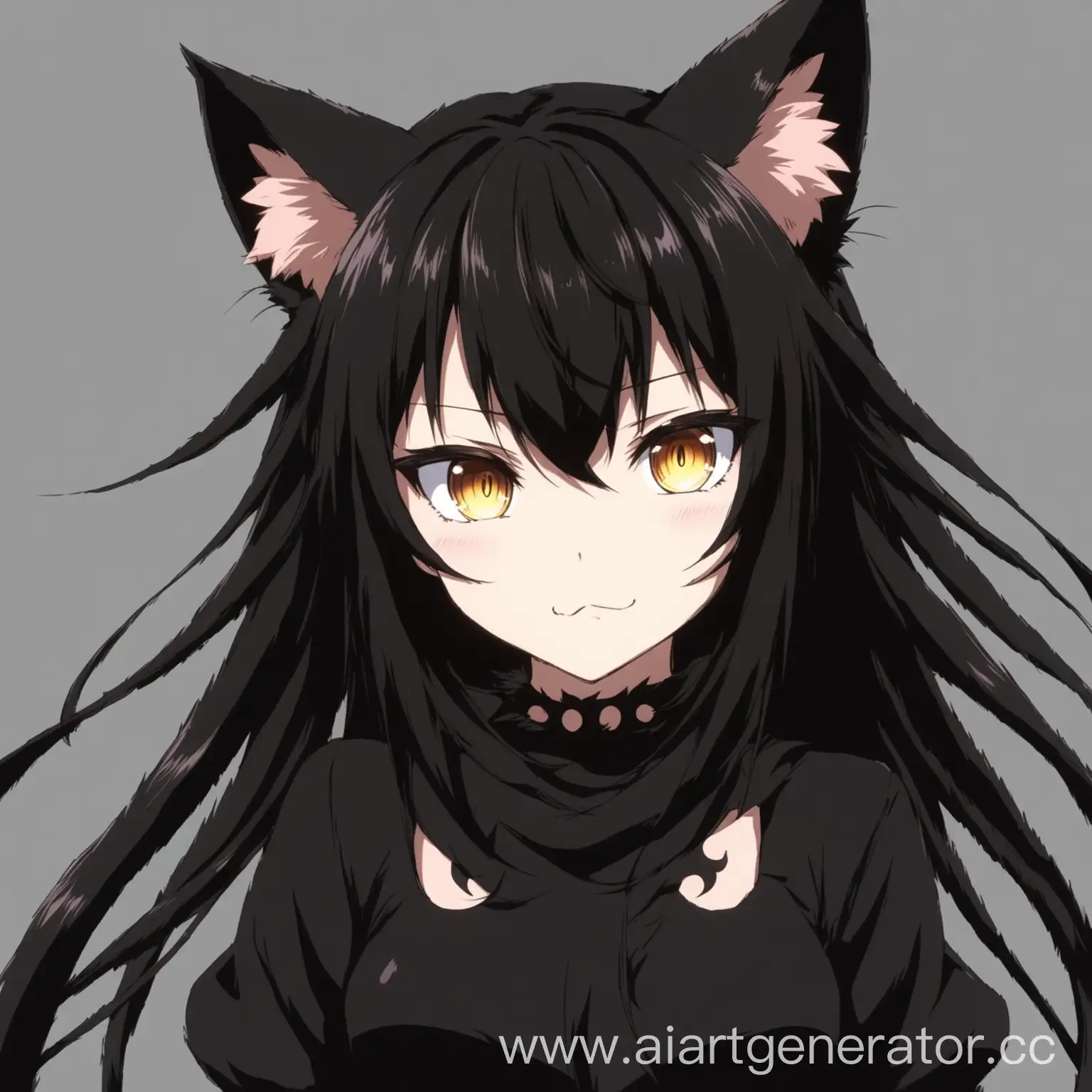 Elegant-Black-Catgirl-in-Anime-Style