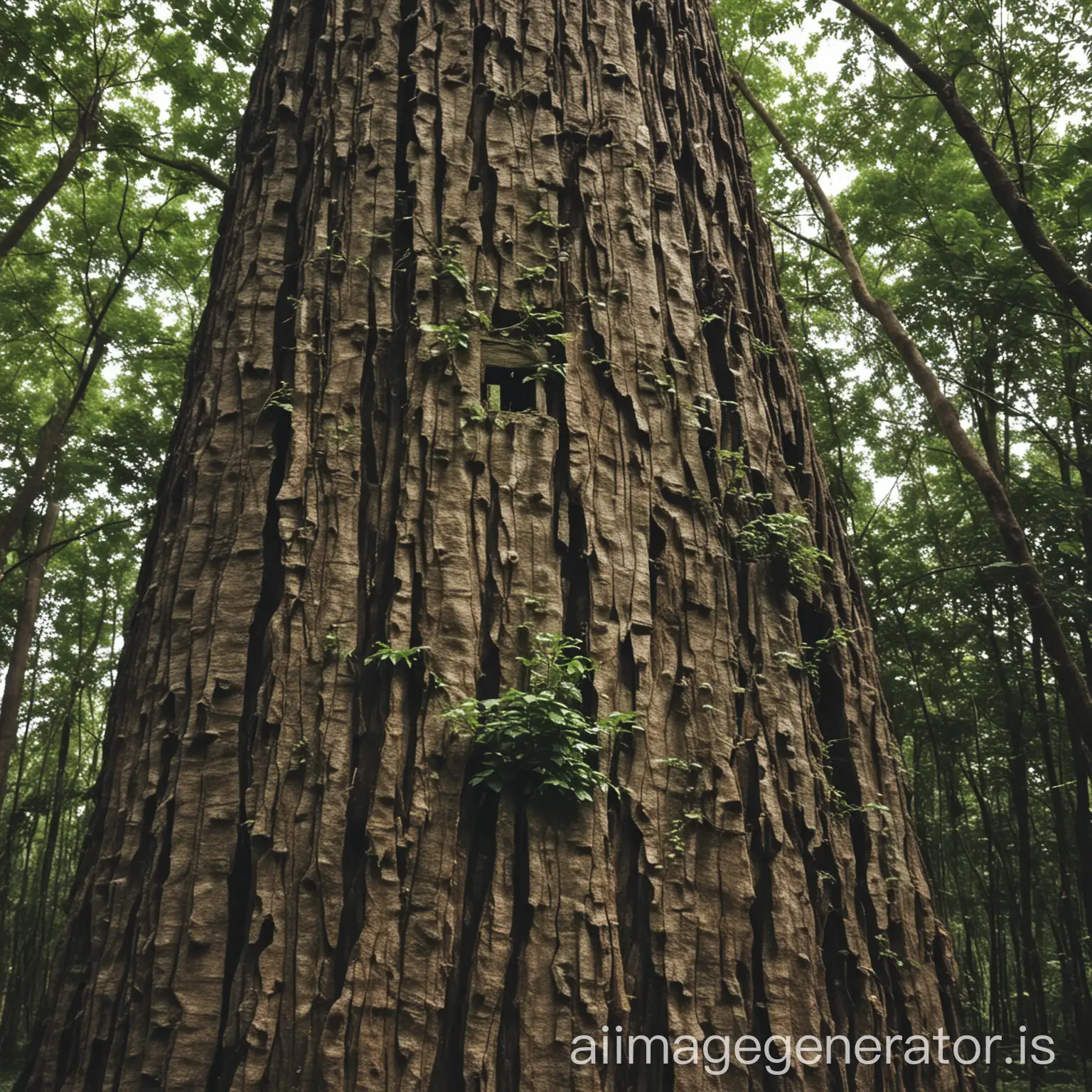 Tall-Tree-with-Tiny-Creeper-at-Base