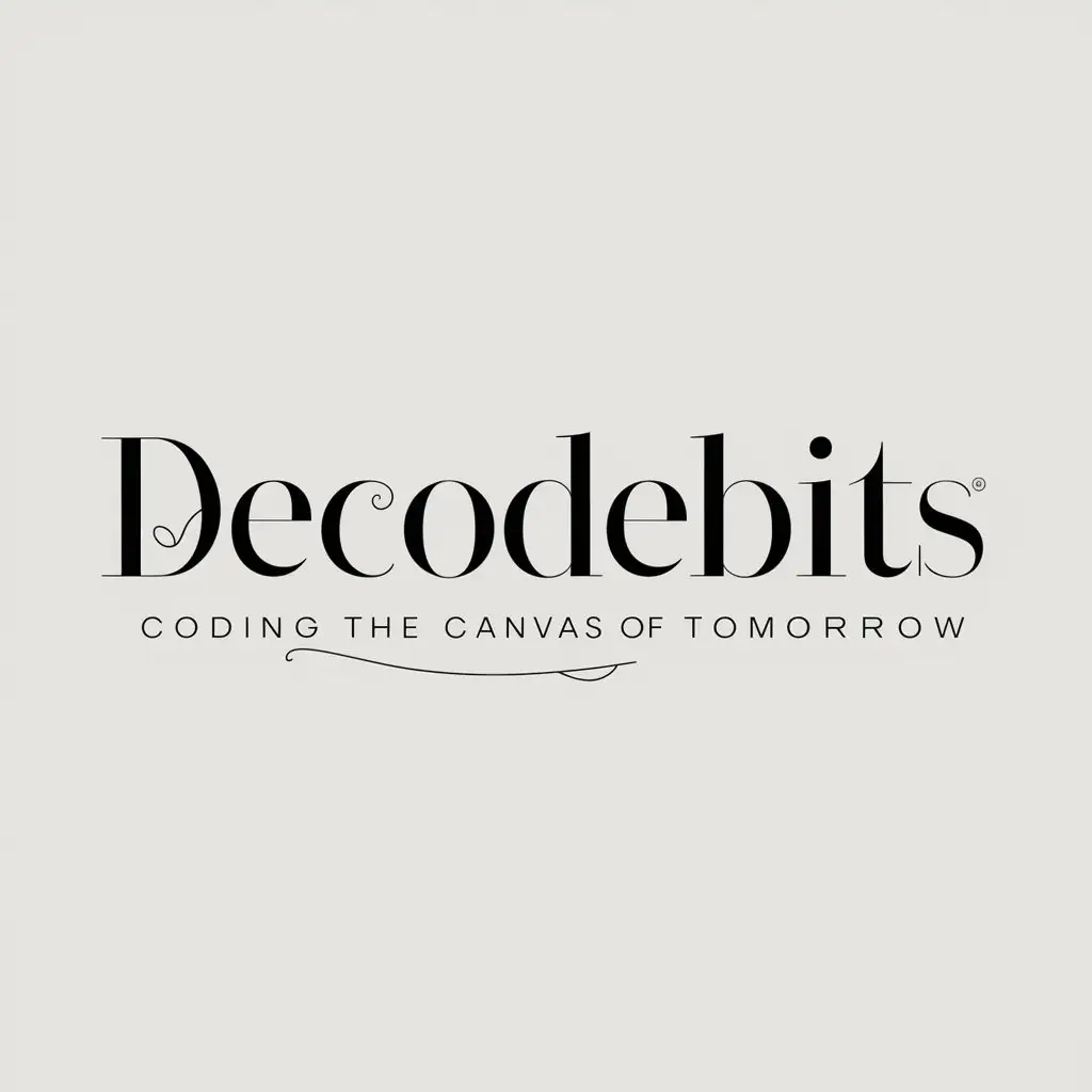Timeless and Professional Wordmark Logo for Decodebits Coding the Canvas of Tomorrow