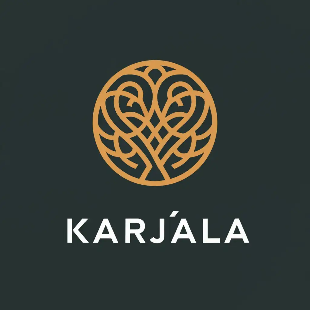 a logo design,with the text "Karjala", main symbol:Stylized forest,complex,be used in Entertainment industry,clear background
