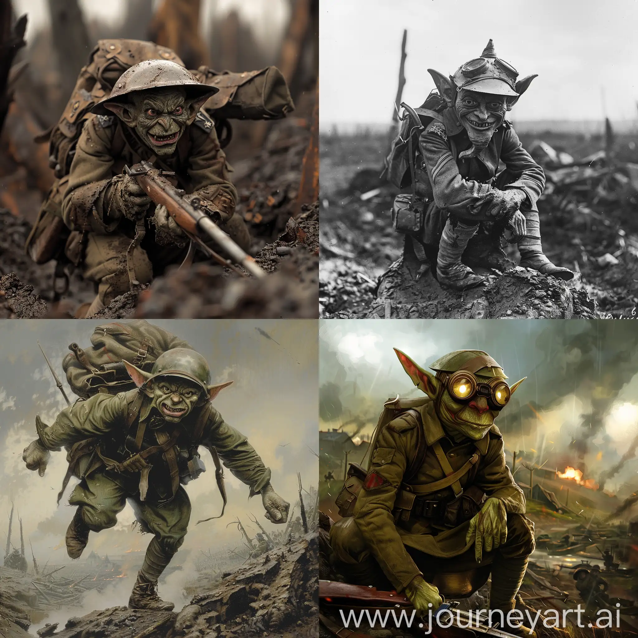Goblin-in-World-War-1-Art-A-Mythical-Creature-Amidst-Historical-Conflict