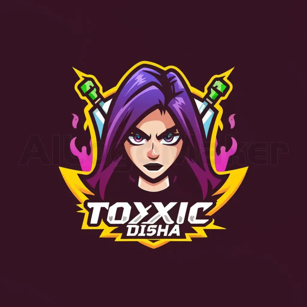 LOGO-Design-for-Toxic-Disha-GamingThemed-Emblem-Inspired-by-Influential-Streamers