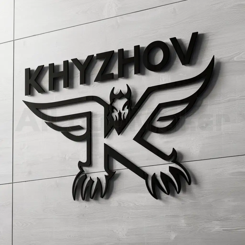 a logo design,with the text "Khyzhov", main symbol:графиti,Moderate,clear background