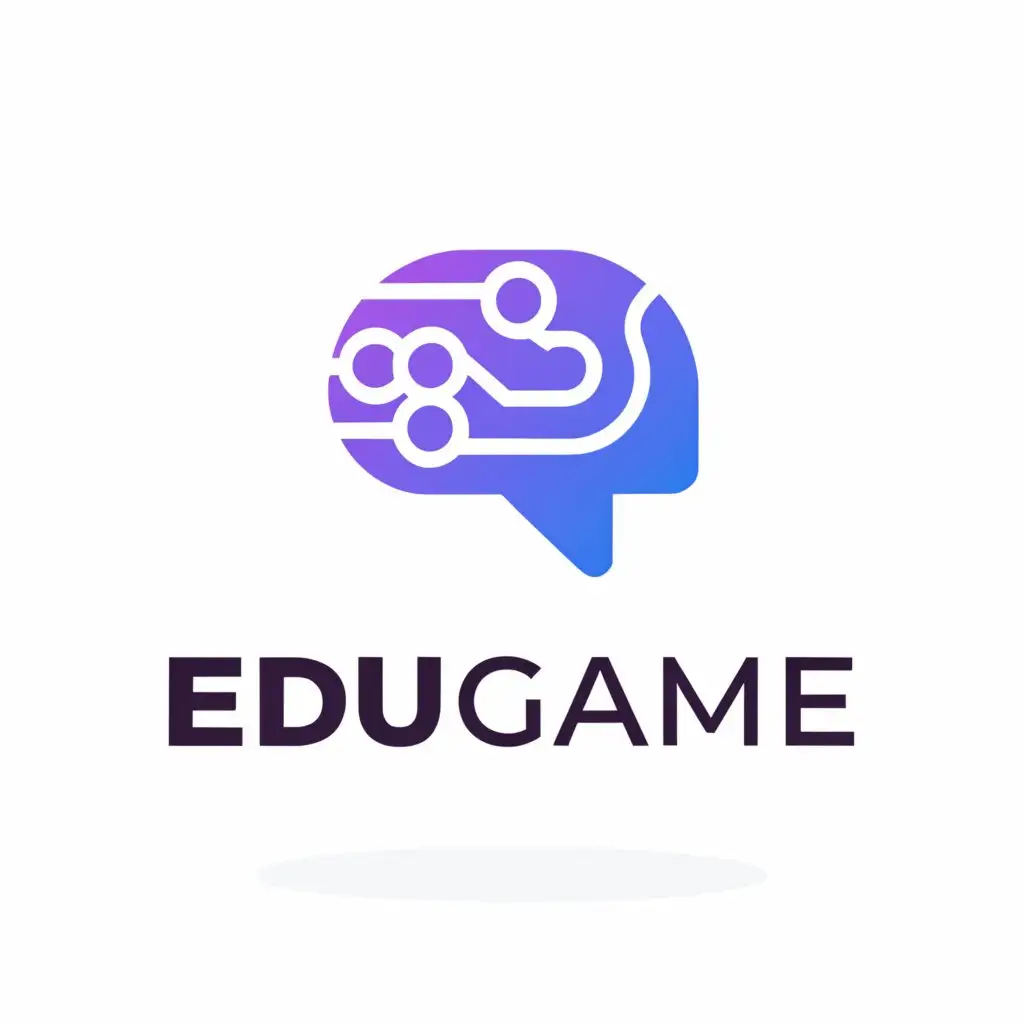 a logo design,with the text "EduGame", main symbol:Brain,Moderate,be used in Technology industry,clear background