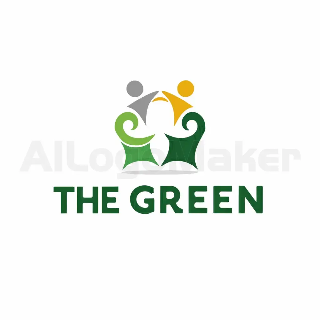 a logo design,with the text "The Green", main symbol:a group of people,Moderate,be used in Technology industry,clear background
