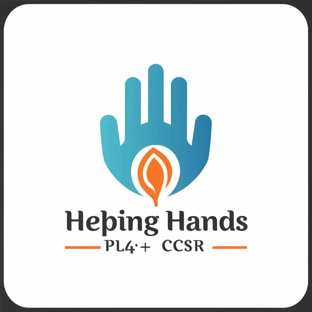 a logo design,with the text "Helping Hands
PL4 CSR", main symbol:Helping Hands,Moderate,be used in Nonprofit industry,clear background
