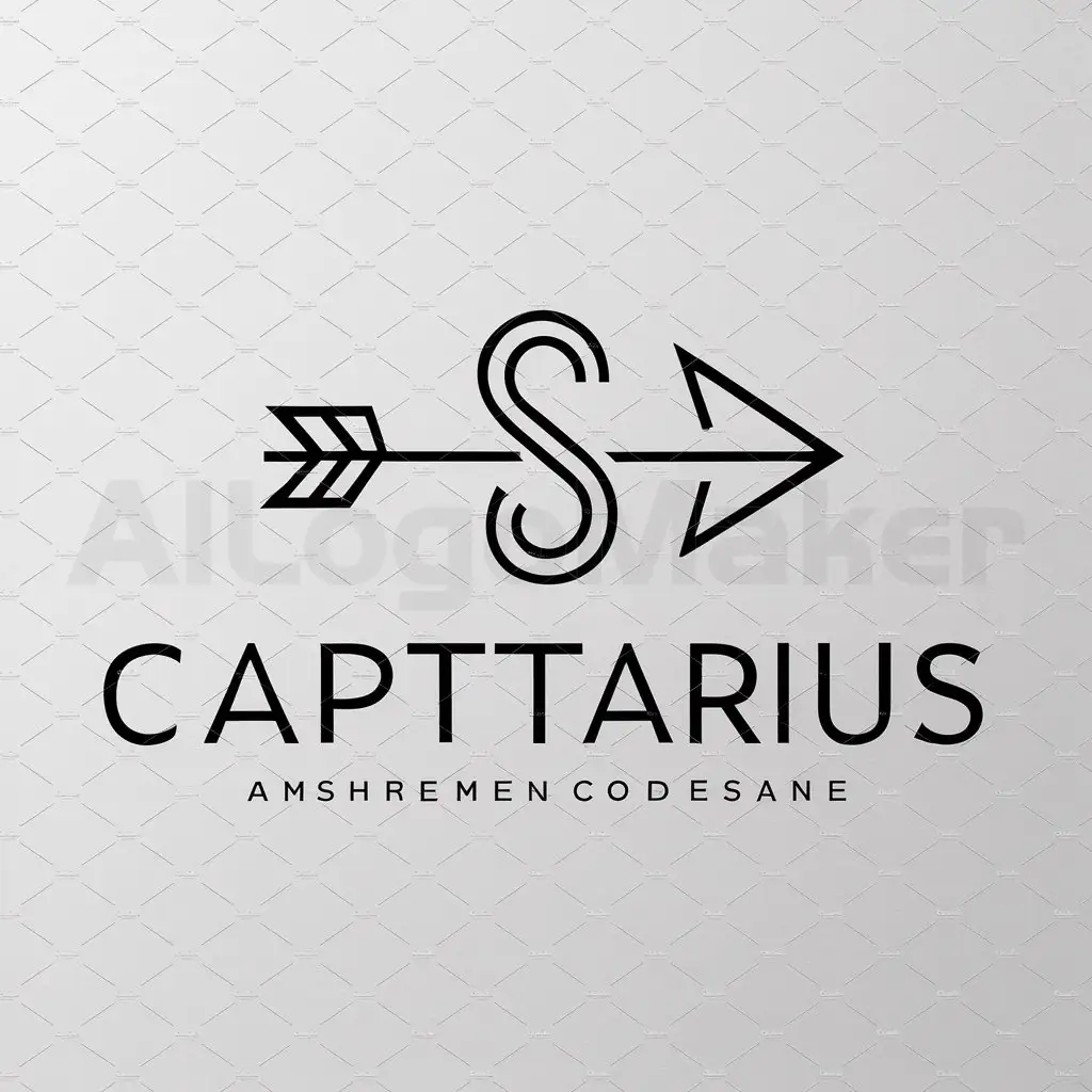 a logo design,with the text "Capttarius", main symbol:Arrow, meander,Moderate,clear background