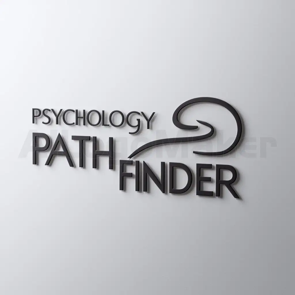 a logo design,with the text "psychology path finder", main symbol:brain, path finder,complex,be used in mental health industry,clear background