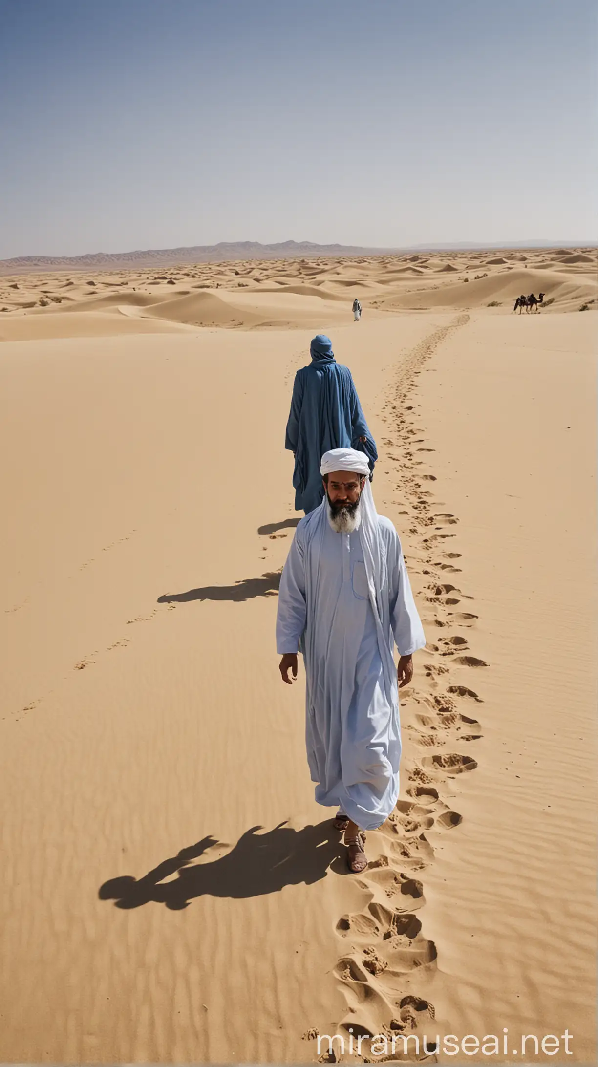 Hazrat Ibrahim Departs Leaving Hazrat Hajra and Infant Ismail in the Desert