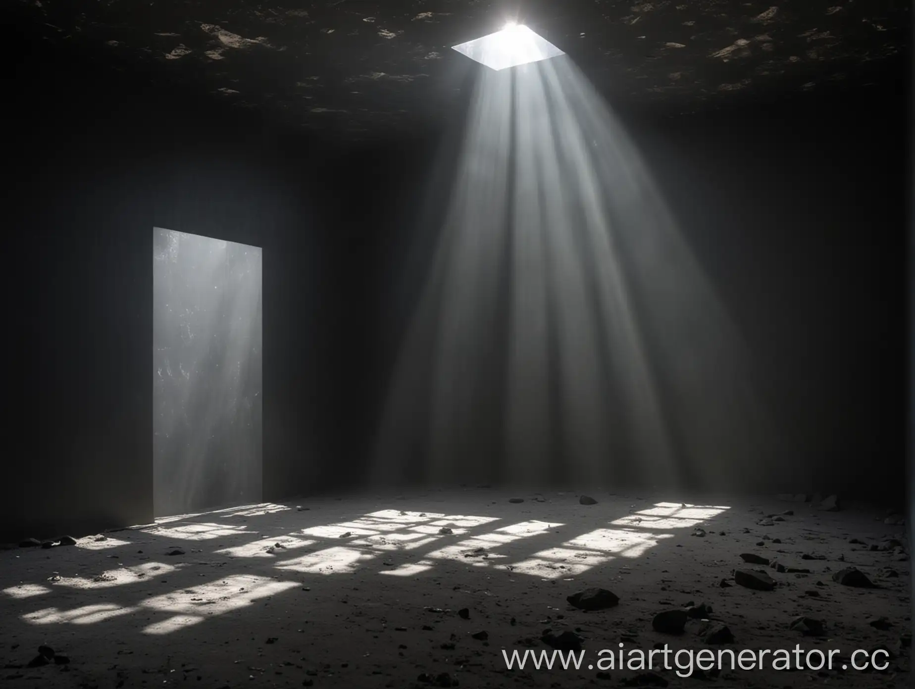 Sunlight-Filtering-Through-Dust-in-a-Dark-Room
