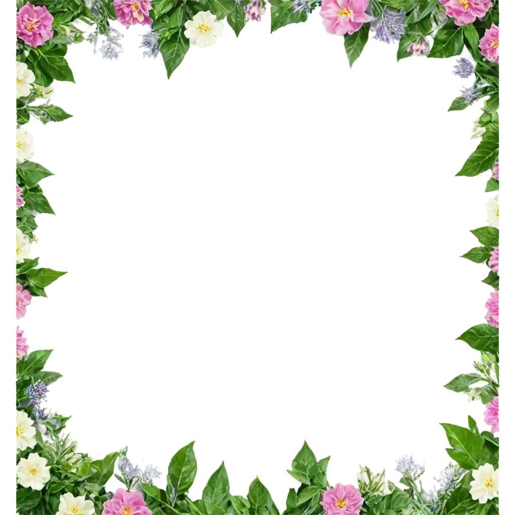 Exquisite-PNG-Flowers-Frame-Enhancing-Your-Digital-Content-with-HighQuality-Floral-Designs