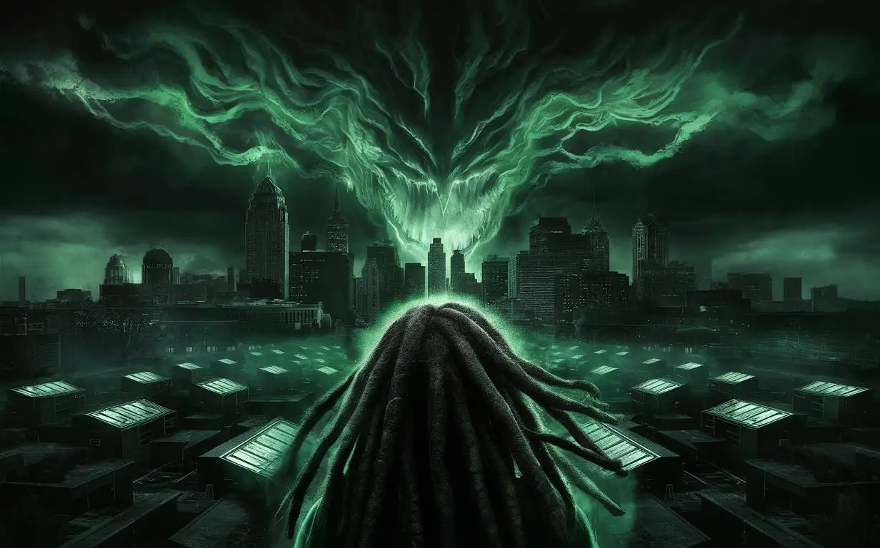 Malevolent Energy Casting Dread Over Detroit City Skyline