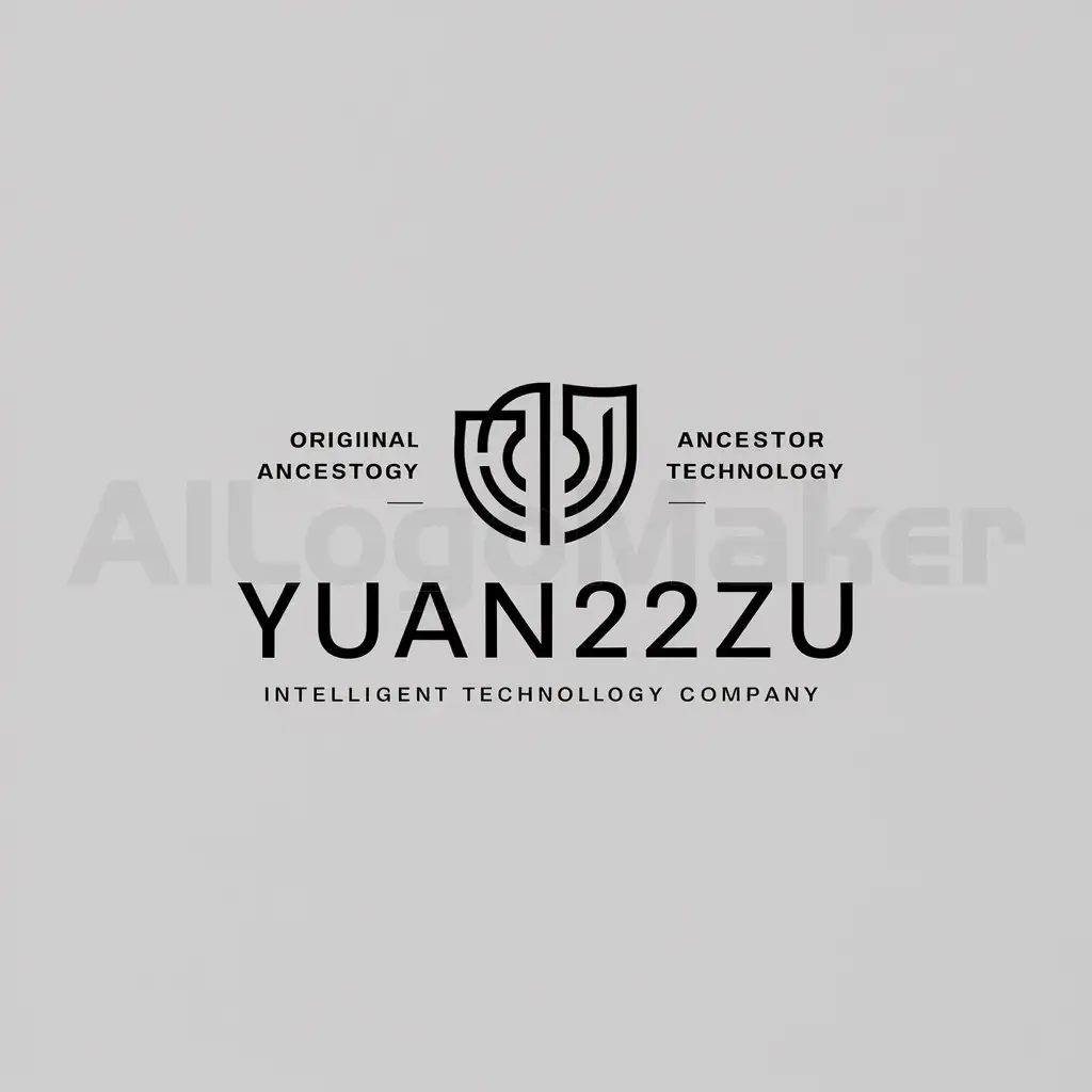 a logo design,with the text "original ancestor technology", main symbol:Yuan2Zu Intelligent Technology Company,Minimalistic,be used in Technology industry,clear background