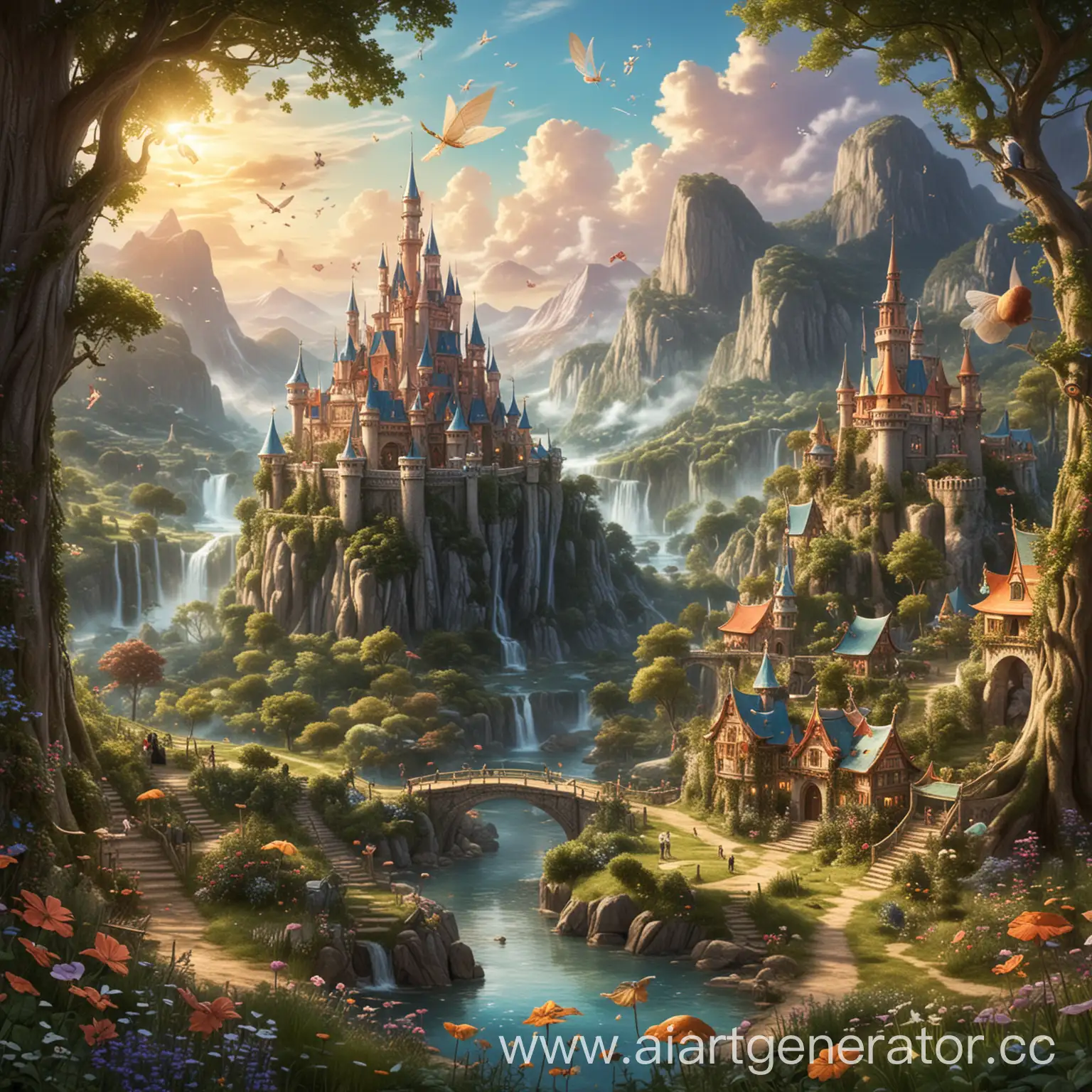 Enchanted-Kingdom-of-Fairies-Magical-Forest-Realm-with-Glowing-Flora-and-Mystical-Creatures