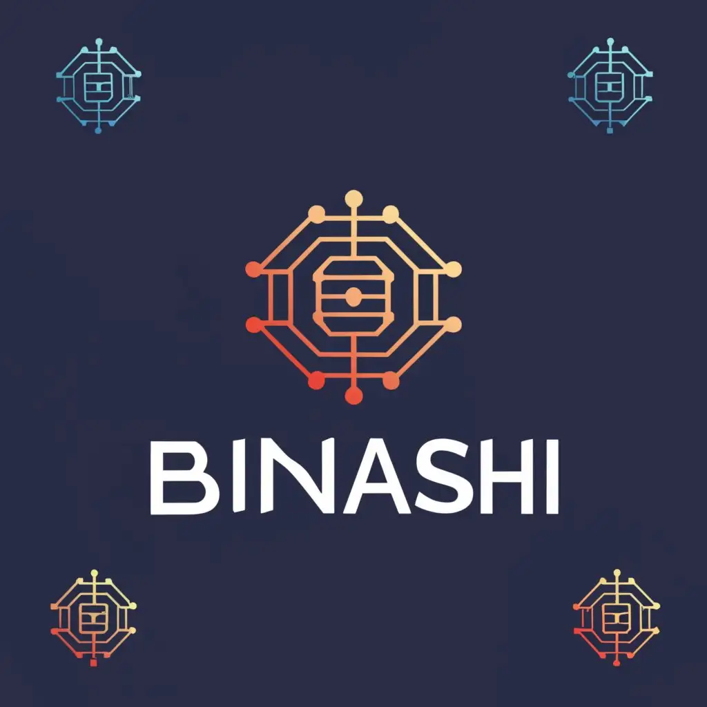 a logo design,with the text "BINASHI", main symbol:TECH

,Moderate,clear background